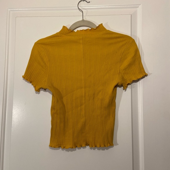 Wild Fable ribbed moc neck crop top. Target - Picture 2 of 3
